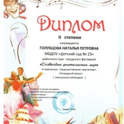 Диплом 2 степени